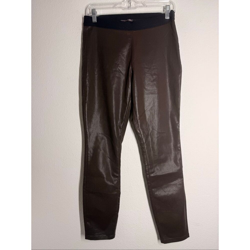 Victoria’s Secret Faux Leather Leggings Pants Brown Chocolate Stretch Size 8